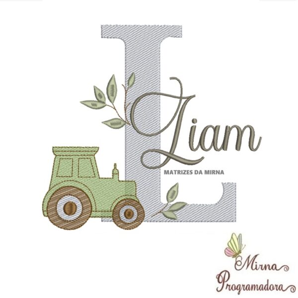 Matriz de Bordado Nome Liam