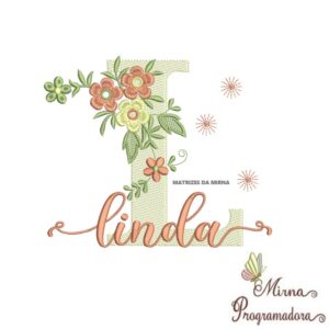 Matriz de Bordado - Nome Linda