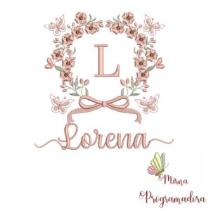 Matriz de Bordado Nome Lorena