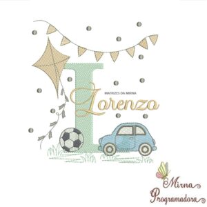 Matriz de Bordado Nome Lorenzo