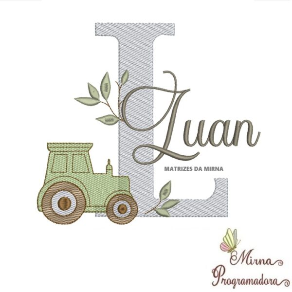 Matriz de Bordado Nome Luan