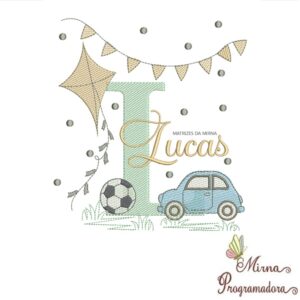Matriz de Bordado Nome Lucas