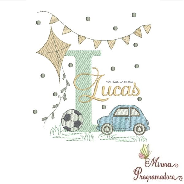 Matriz de Bordado Nome Lucas