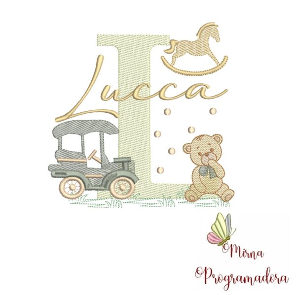Matriz de Bordado Nome Lucca