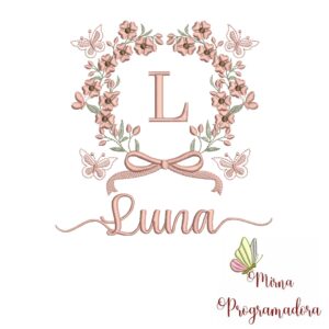 Matriz de Bordado Nome Luna