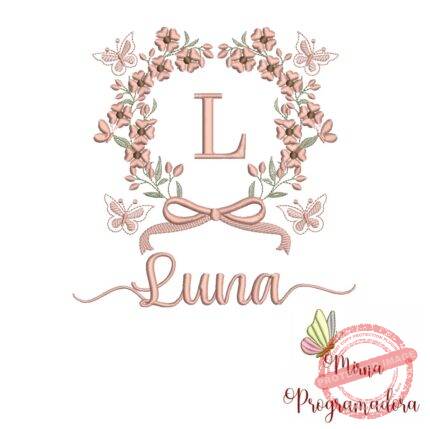 Matriz de Bordado Nome Luna