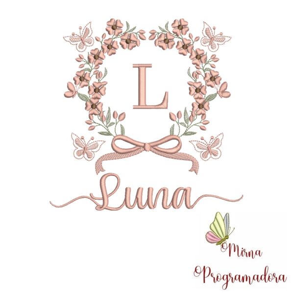 Matriz de Bordado Nome Luna