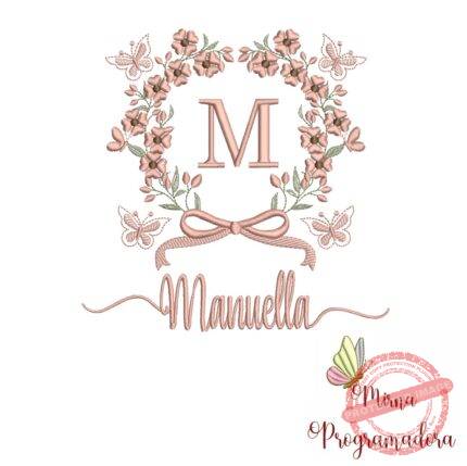 Matriz de Bordado Nome Manuella