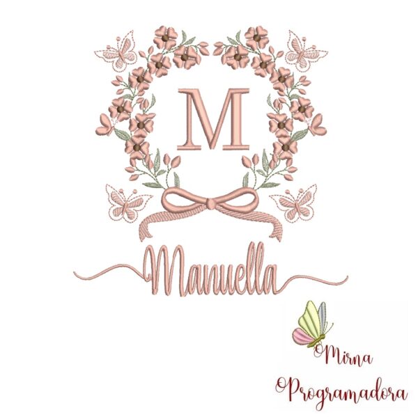 Matriz de Bordado Nome Manuella