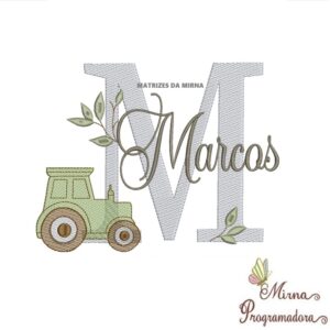 Matriz de Bordado Nome Marcos