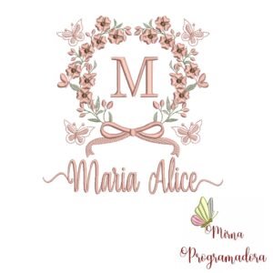 Matriz de Bordado Nome Maria Alice