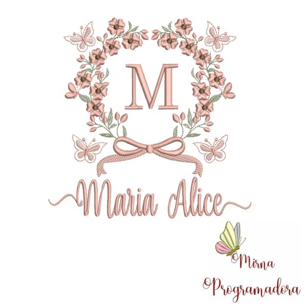 Matriz de Bordado Nome Maria Alice