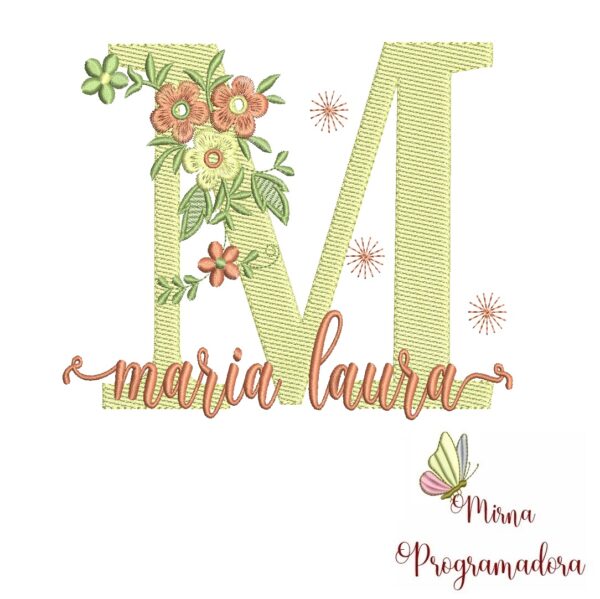 Matriz de Bordado - Nome Maria Laura