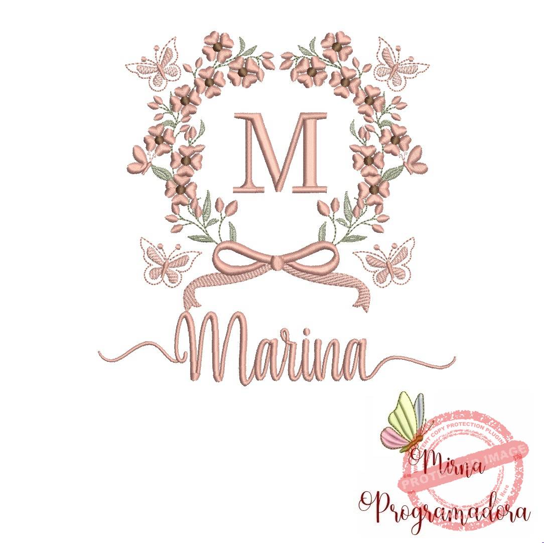 matriz de bordado marina Matriz de Bordado Nome Marina - Imagem 1