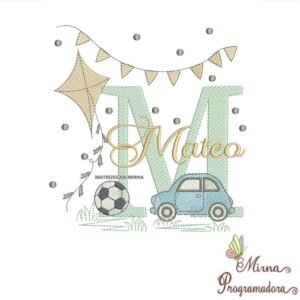 Matriz de Bordado Nome Mateo