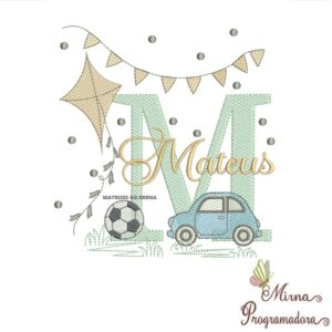 Matriz de Bordado Nome Mateus