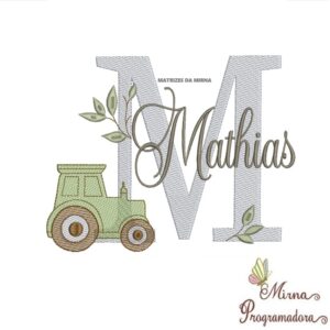 Matriz de Bordado Nome Mathias