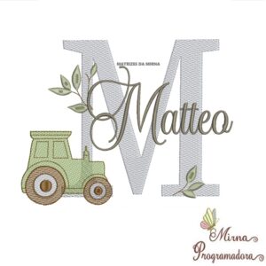 Matriz de Bordado Nome Matteo