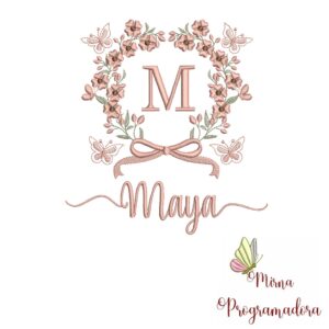 Matriz de Bordado Nome Maya