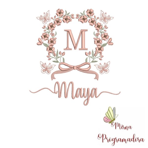 Matriz de Bordado Nome Maya