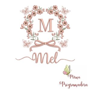 Matriz de Bordado Nome Mel