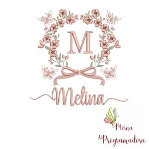 Matriz de Bordado Nome Melina