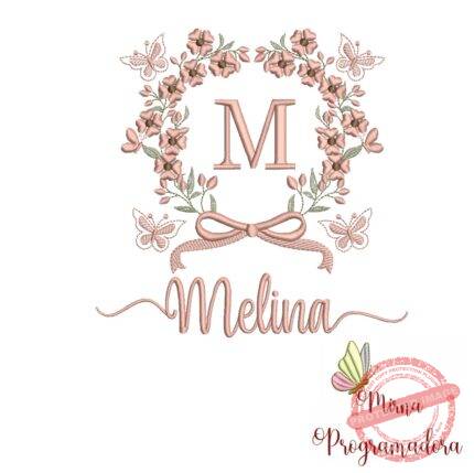 Matriz de Bordado Nome Melina