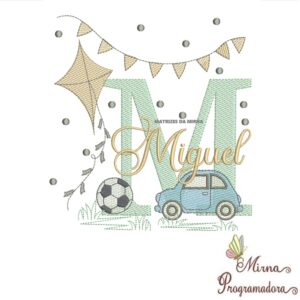 Matriz de Bordado Nome Miguel