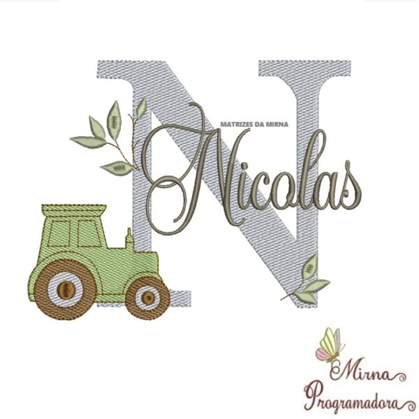 Matriz de Bordado Nome Nicolas