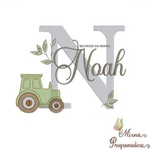 Matriz de Bordado Nome Noah