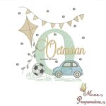 Matriz de Bordado Nome Octavian