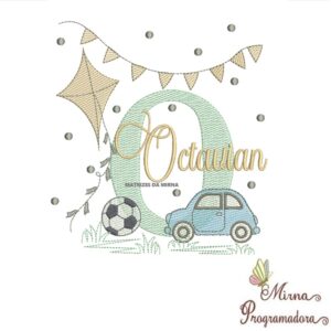 Matriz de Bordado Nome Octavian