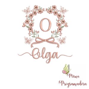 Matriz de Bordado Nome Olga