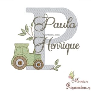 Matriz de Bordado Nome Paulo Henrique