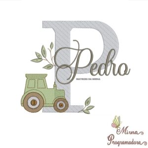 Matriz de Bordado Nome Pedro