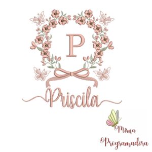 Matriz de Bordado Nome Priscila