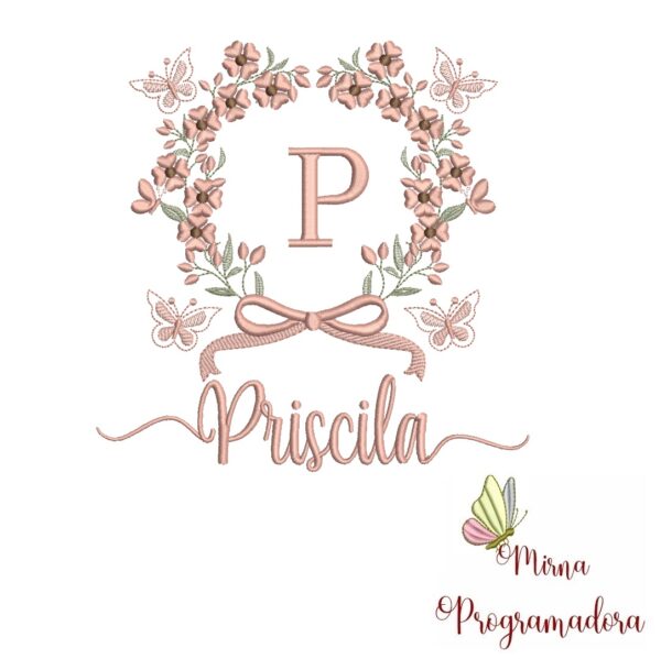 Matriz de Bordado Nome Priscila