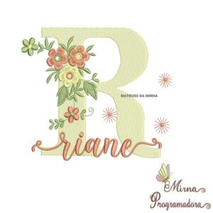 Matriz de Bordado - Nome Riane
