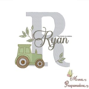 Matriz de Bordado Nome Ryan
