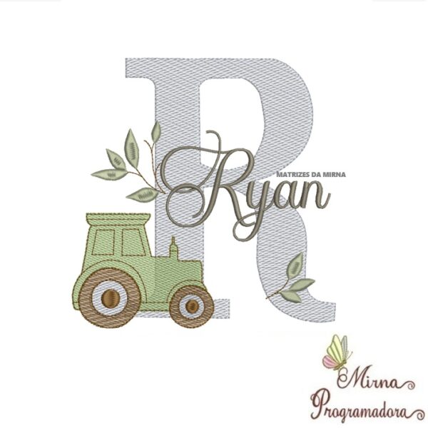 Matriz de Bordado Nome Ryan