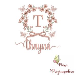 Matriz de Bordado Nome Thayná