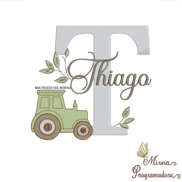 Matriz de Bordado Nome Thiago