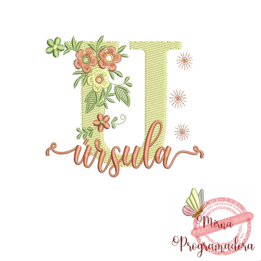 matriz de bordado ursula Matriz de Bordado - Nome Úrsula - Imagem 1