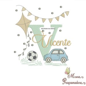 Matriz de Bordado Nome Vicente