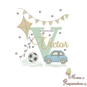 Matriz de Bordado Nome Víctor