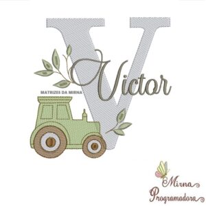 Matriz de Bordado Nome Victor