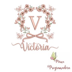 Matriz de Bordado Nome Victória