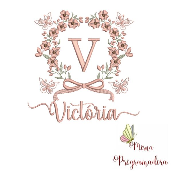 Matriz de Bordado Nome Victória