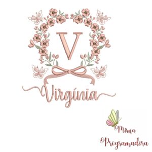 Matriz de Bordado Nome Virgínia