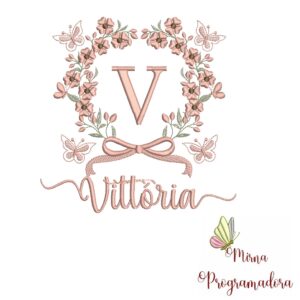 Matriz de Bordado Nome Vittória